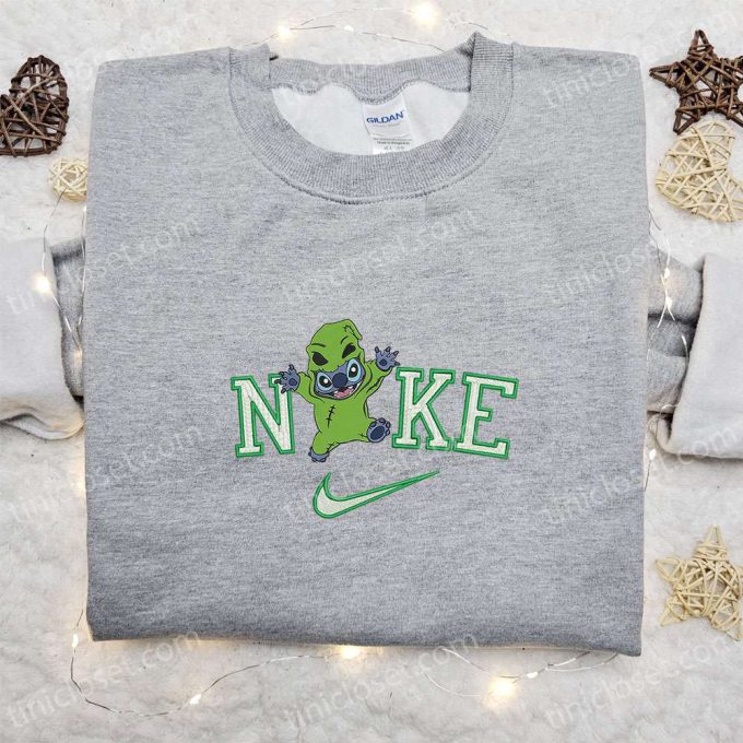 Nike x Stitch Oogie Boogie Embroidered Sweatshirt Halloween Disney T-shirt Custom Nike Hoodie