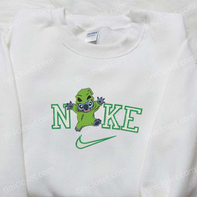 Nike x Stitch Oogie Boogie Embroidered Sweatshirt Halloween Disney T-shirt Custom Nike Hoodie