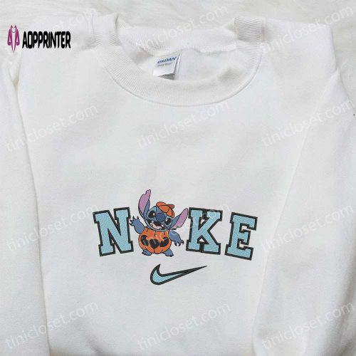 Nike x Stitch Pumpkin Embroidered T-shirt & Hoodie: Best Family Gifts