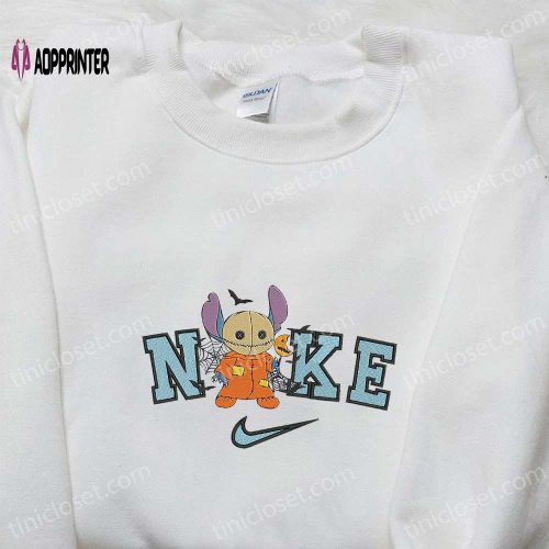 Stitch Angel Love x Nike Cartoon Embroidered Sweatshirt Disney Characters Hoodie – Best Valentine’s Gift Ideas