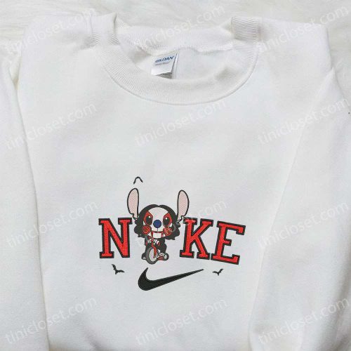 Nike x Stitch Saw Jigsaw Embroidered Shirt – Custom & Funny Halloween Design