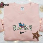 Nike x Stitch Guitar Embroidered Sweatshirt & Disney T-shirt: Customized Nike Embroidered Shirt – Best Family Gifts