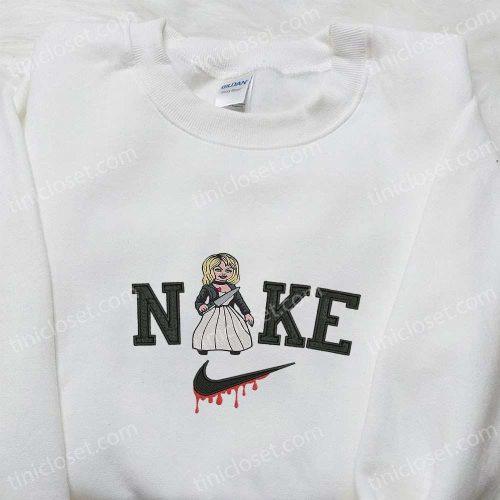 Nike x Tiffany Valentine Bride of Chucky Embroidered Sweatshirt Hoodie & T-shirt: Horror Movie Characters Collection