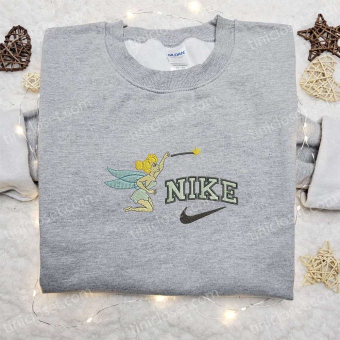 Nike x Tinkerbell Cartoon Embroidered Sweatshirt: Disney Characters Hoodie Perfect Birthday Gift!