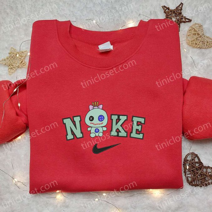 Nike x Trapos Lilo & Stitch Embroidered Hoodie – Adorable Halloween Shirt & Custom Sweatshirt