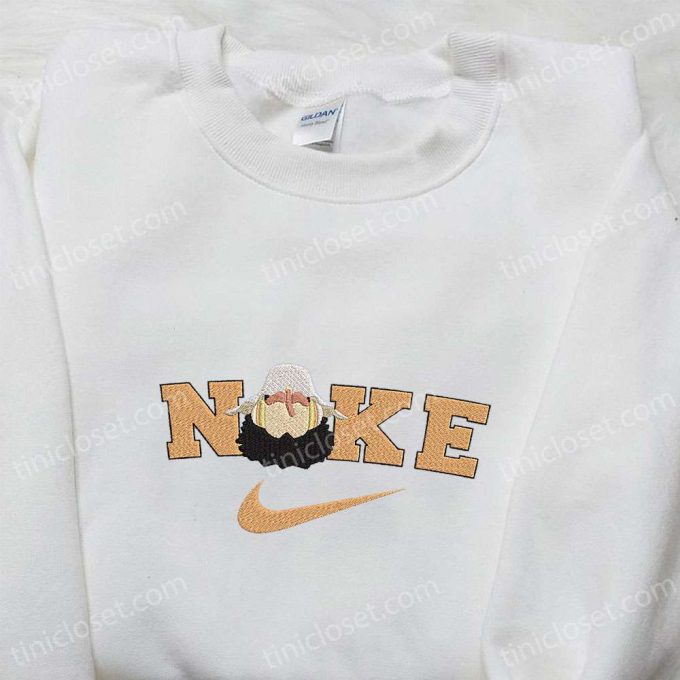 Nike x Usopp Anime Embroidered Shirt: One Piece T-shirt Perfect Family Gift