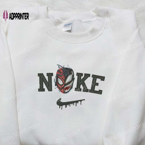 Nike x Voodoo Doll Hoodie: Spooky Halloween Embroidered Sweatshirt Perfect Family Gift