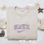 Nike x Violet Cow Embroidered Sweatshirt: Animal Embroidered Shirt Perfect Gift for All Occasions