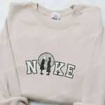 Nike x Wednesday Embroidered Sweatshirt: Cool Halloween Hoodie – Best Gift for Halloween Lovers