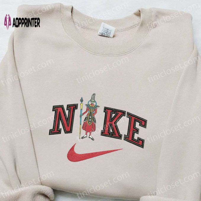 Exclusive Nike x Whis Anime Embroidered Shirt & Dragon Ball Hoodie – Custom Nike T-shirt