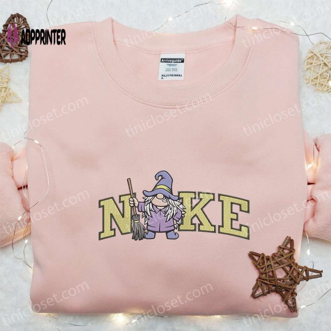 Nike x Wizard Gnome Embroidered Hoodie Halloween T-Shirt & Sweatshirt: Amazing Nike-Inspired Embroidery