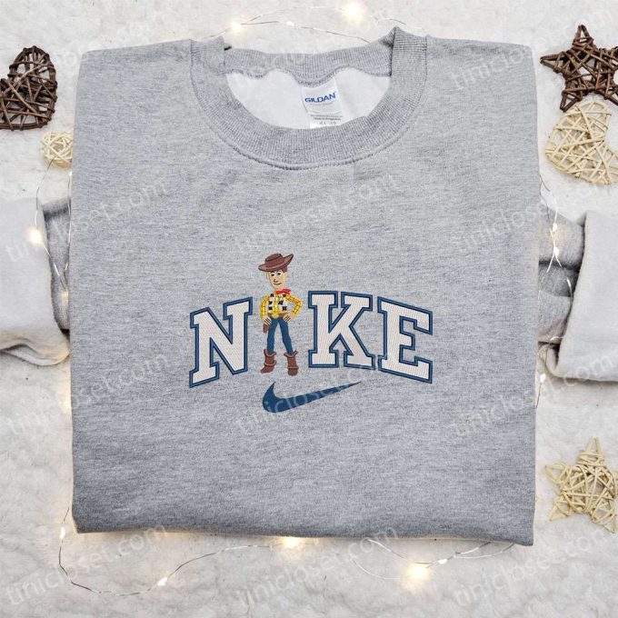 Disney Characters Embroidered Sweatshirt & T-shirt: Nike x Woody Cartoon – Best Family Gift Ideas