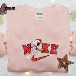 Nike Xmas Snoopy Cartoon Embroidered Shirt & Hoodie: Best Christmas Gift Ideas Custom T-shirts