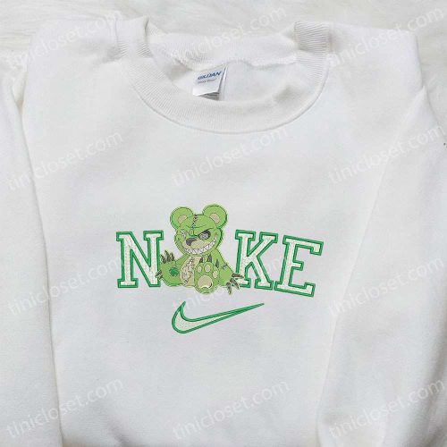 Nike x Zombie Bear Embroidered Sweatshirt – Cool Halloween Hoodie & T-shirt