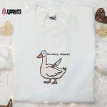 No Mercy Hooman Knife Silly Goose Embroidered Shirt: Funny Animal Tee