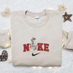 Disney x Nike Olaf with Flower Christmas Sweatshirt: Merry Christmas Embroidered Shirt Best Gift Idea