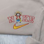 Anime One Piece Luffy Nike Shirt Anime Hoodie & Embroidered Sweatshirt: Stylish & Authentic Merchandise