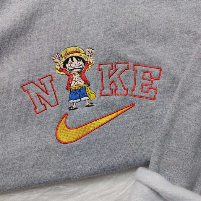 Anime One Piece Luffy Nike Shirt Anime Hoodie & Embroidered Sweatshirt: Stylish & Authentic Merchandise