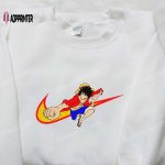 Anime x Nike One Piece Luffy Shirt Embroidered Sweatshirt & Hoodie – Exclusive Collaboration