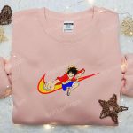 Anime x Nike One Piece Luffy Shirt Embroidered Sweatshirt & Hoodie – Exclusive Collaboration