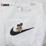 Exclusive Monkey D Luffy x Nike Swoosh Shirt: Cool Anime Embroidered Tee