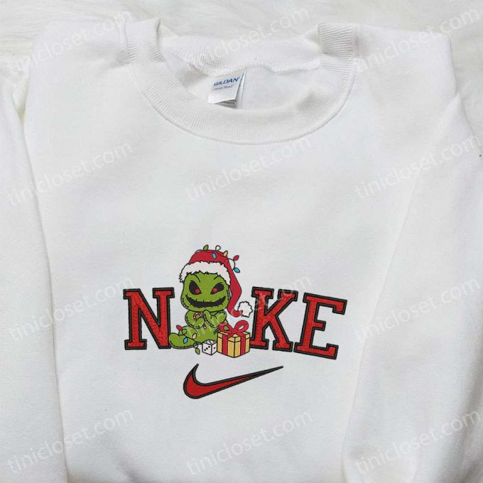 Oogie Boogie x Nike Christmas Light Sweatshirt: Movie Merry Christmas Embroidered Shirt – Best Gift Ideas