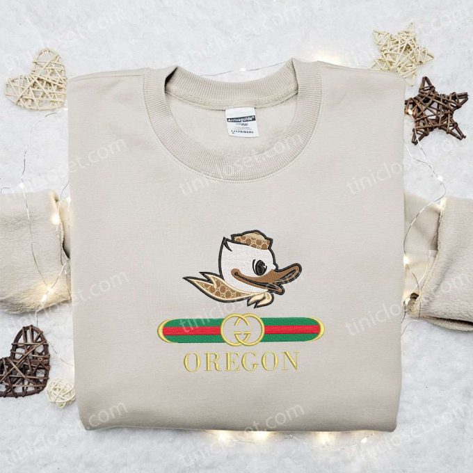 Oregon Ducks x Gucci Embroidered Shirt & NCAA Sports Hoodie – Best Gift Idea