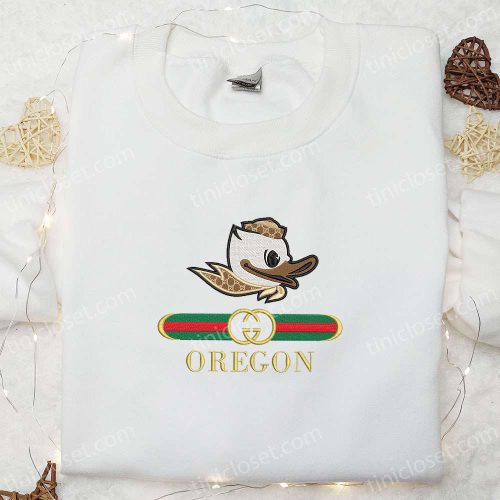 Oregon Ducks x Gucci Embroidered Shirt & NCAA Sports Hoodie – Best Gift Idea