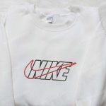 Custom Nike Embroidered Shirt & Hoodie: Stylish Outlines Nike-Inspired Design