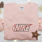 Custom Nike Embroidered Shirt & Hoodie: Stylish Outlines Nike-Inspired Design