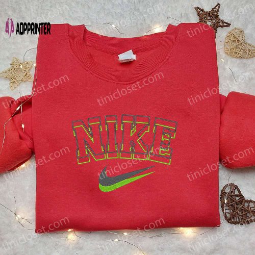 Nike Embroidered Shirt: Stylish Outline Design Perfect Christmas Gift Idea