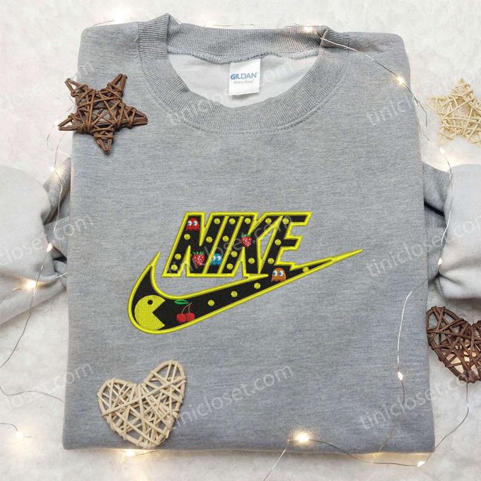 Pac-Man x Nike Embroidered Sweatshirt: Game Characters & Nike Inspired Shirt