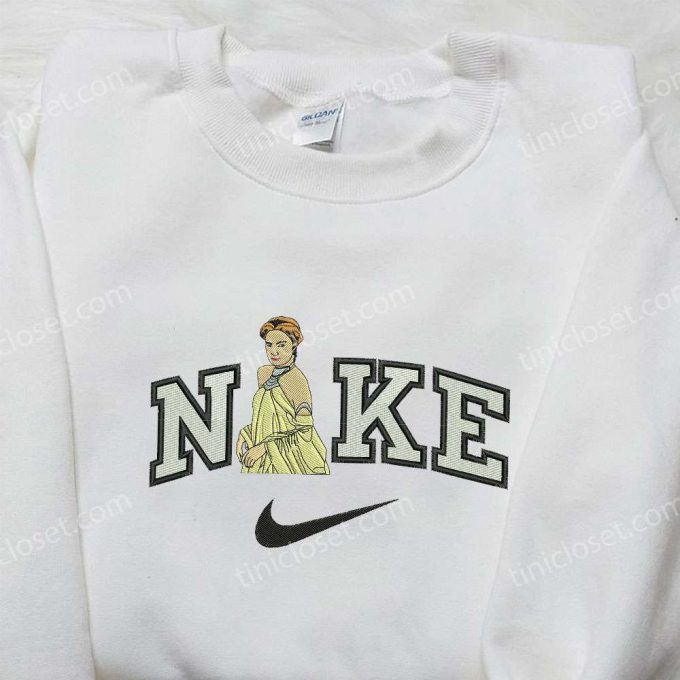 Padmé Amidala x Nike Embroidered Sweatshirt: Star Wars Cartoon & Nike Inspired Shirt