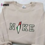 Palestine Flag x Nike Embroidered Sweatshirt – Best Nike Inspired Birthday Gift for Family