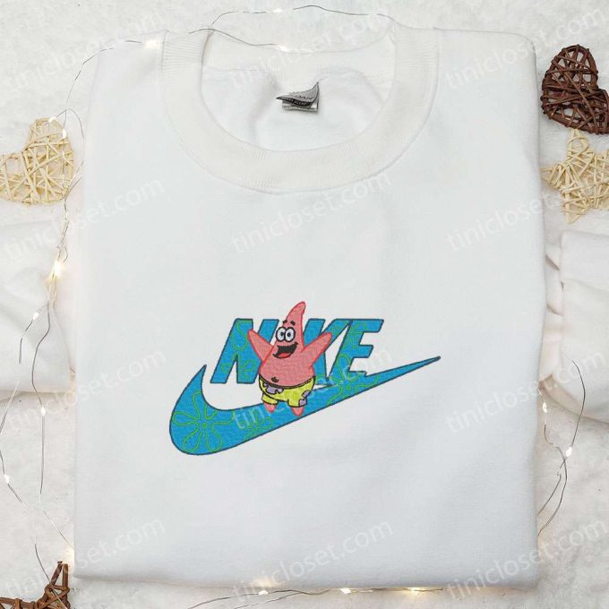 Patrick Star x Nike Embroidered Shirt & Cartoon Hoodie: Perfect Gift Idea