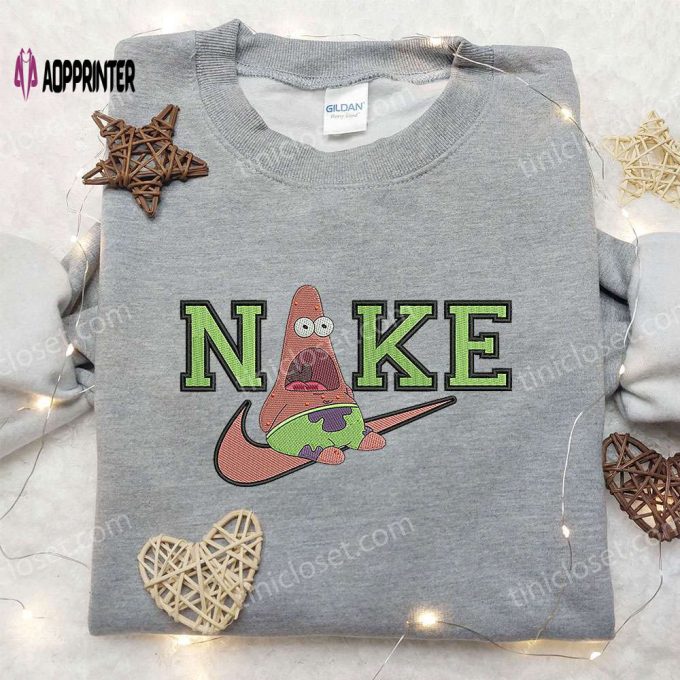 Patrick Star x Nike Embroidered Sweatshirt & SpongeBob 4D Cartoon Shirt – Nike Inspired Apparel