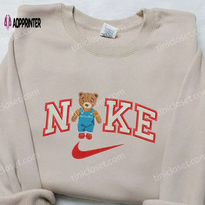 Nike Embroidered Petit Ours Brun Sweatshirt – Animal Shirt for Best Birthday Gifts