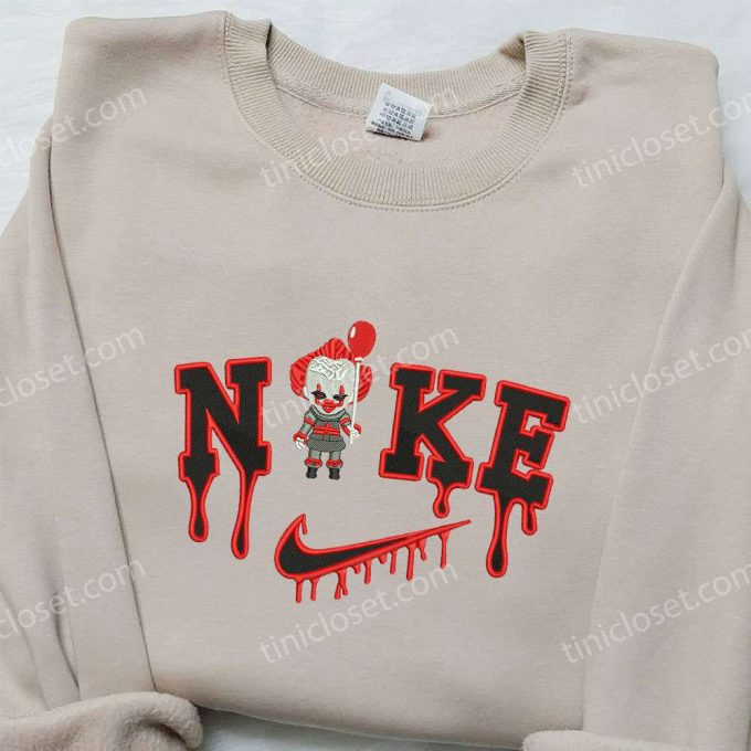 Pennywise x Nike Embroidered Sweatshirt: Best Halloween Gift Idea from It Movie