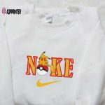 Pikachu x Nike Anime Embroidered Tshirt – Pokemon & Nike Inspired Shirt