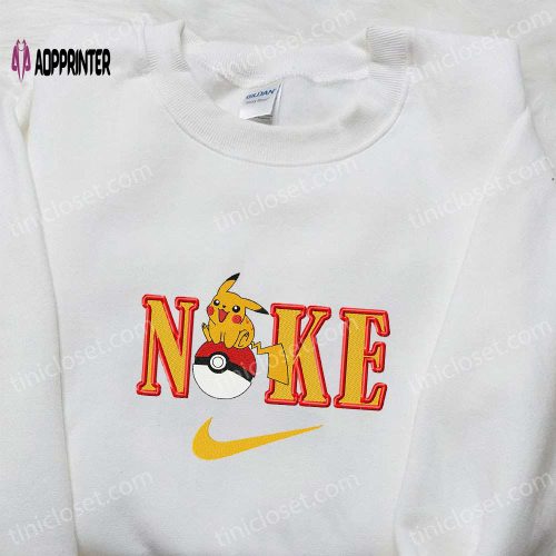 Mocha Bear Flower x Nike Cartoon Embroidered Shirt: Best Nike Inspired Birthday Gift