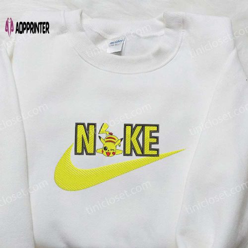 SpongeBob SquarePants x Nike Embroidered Sweatshirt: Cartoon Shirt Nike Inspired