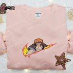 Portgas D Ace x Swoosh Anime Embroidered Shirt – Nike Inspired T-shirt Perfect Family Gift