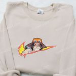 Portgas D Ace x Swoosh Anime Embroidered Shirt – Nike Inspired T-shirt Perfect Family Gift