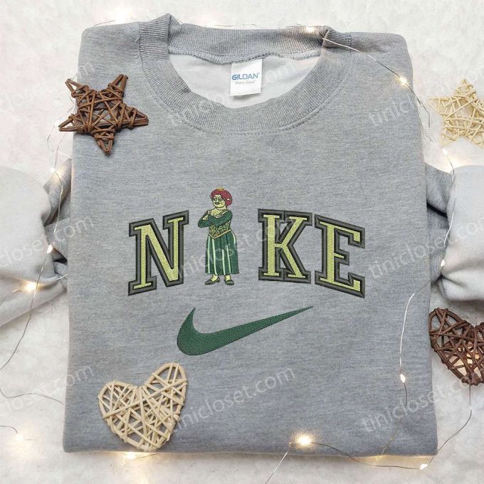 Princess Fiona x Nike Embroidered Hoodie Shrek Cartoon Shirt Nike Inspired Shirt