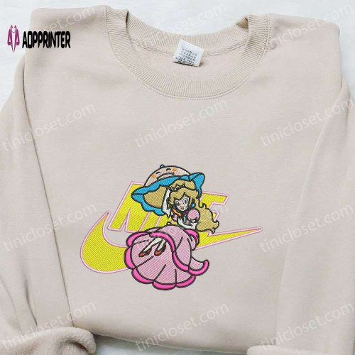 Princess Peach x Nike Embroidered Shirt Super Mario Sweatshirt Nike-Inspired Hoodie