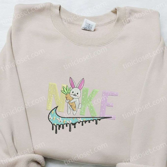 Rabbit Carrot x Nike Cartoon Embroidered Shirt & Hoodie Custom Nike T-shirt