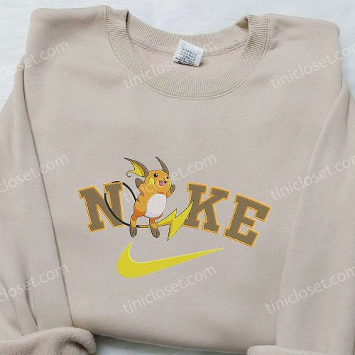 Raichu x Nike Anime Hoodie & Pokemon Embroidered Shirt: Nike Inspired Apparel