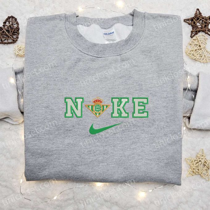 Real Betis Balompie x Nike Sport Embroidered Sweatshirt: Football Inspired Shirt