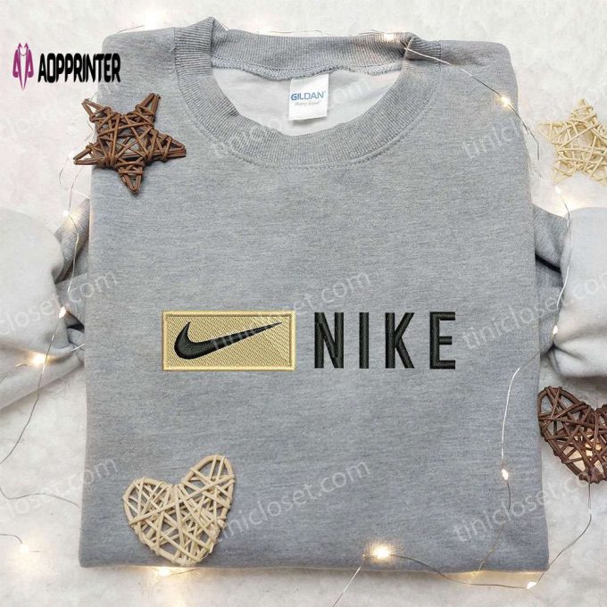 Rectangle x Nike Embroidered Sweatshirt Nike Inspired Shirt Best Birthday Gift Ideas