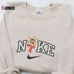 Reindeer x Nike Embroidered Shirt Christmas Sweatshirt & Custom Hoodie – Festive Apparel